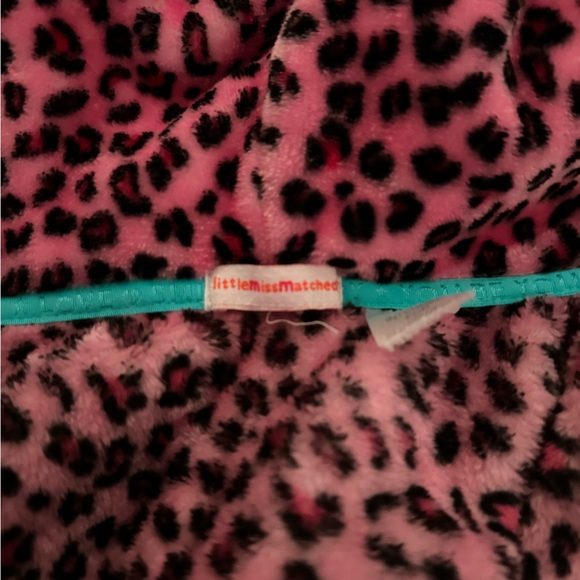 Little Miss Matched kids robe. PINK CHEETAH PRINT. SIZE Large 12/14. - Picture 5 of 6